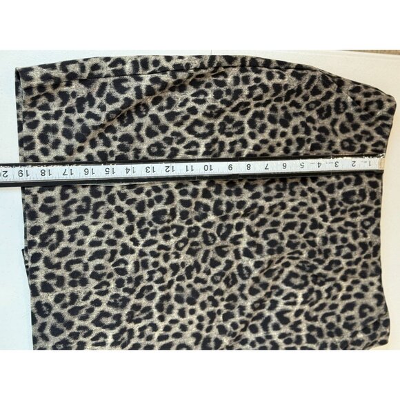 Cabi Skirt Womens Leopard Animal Print Pencil Size 6 S Tan Black Stretch Career - Picture 8 of 11